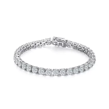 Solid Gold Diamond Tennis Bracelet