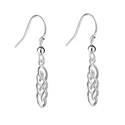 Leaf Dangle Plain Drop Earrings