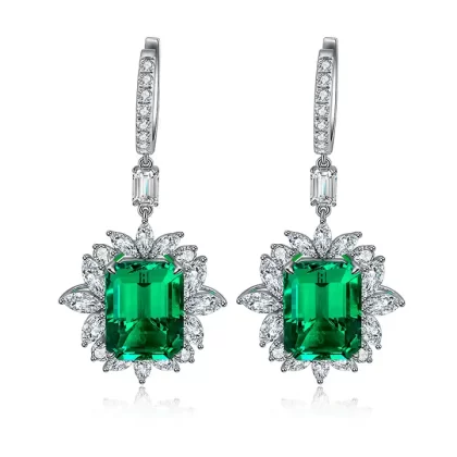 Green Emerald Earrings
